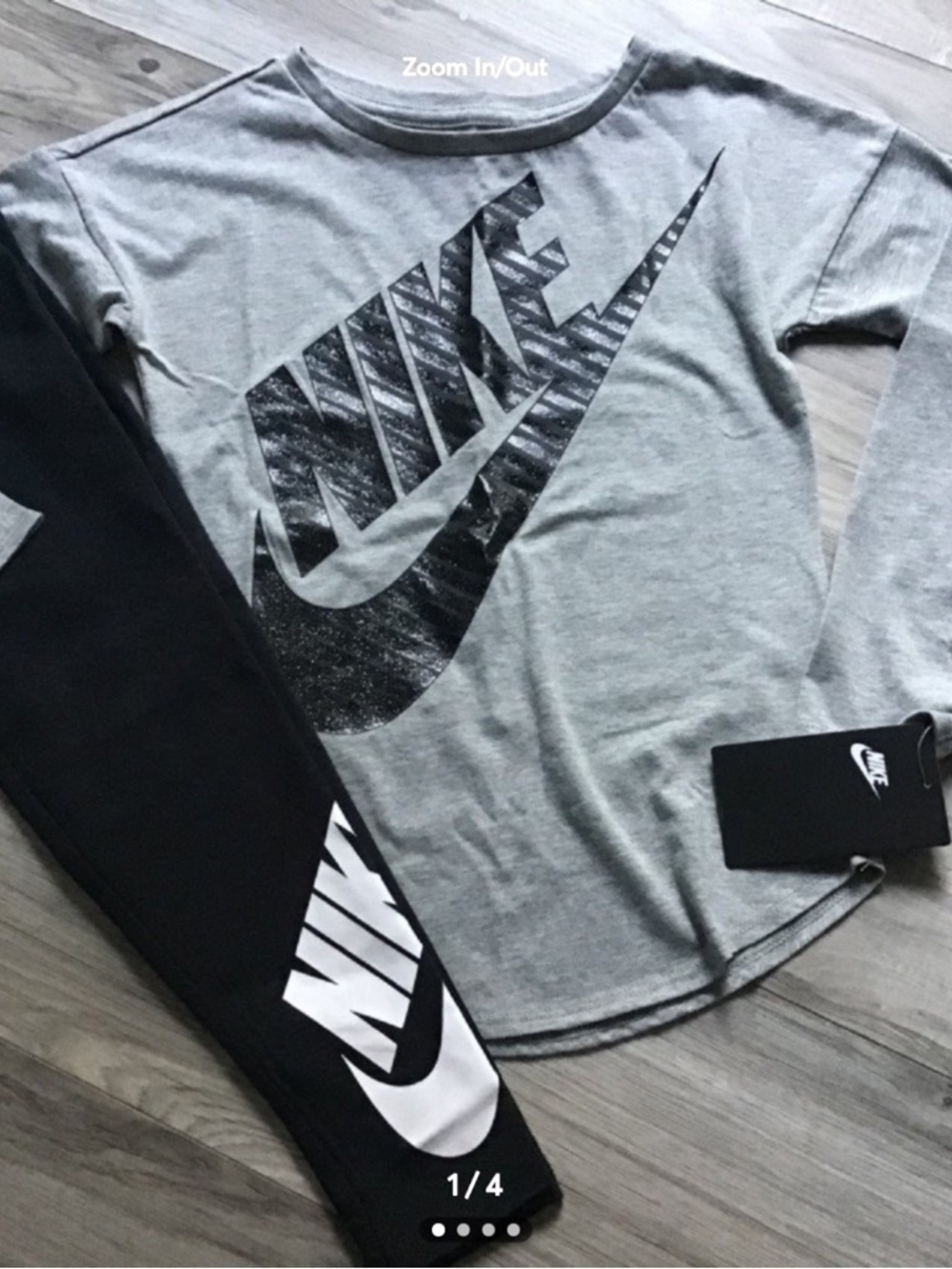 Nike Girls l/s tee & leggings outfit size 6X(NWT) ~FIRM, NO OFFERS~